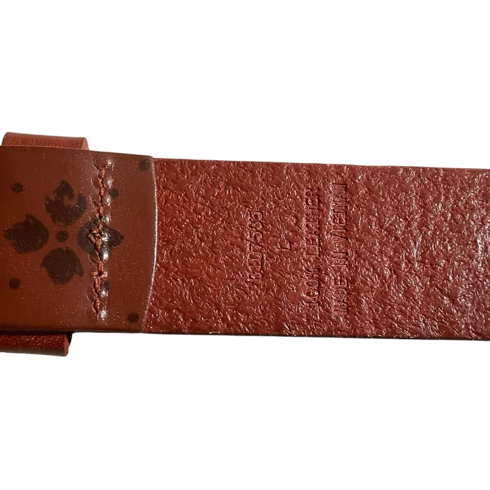 Patricia Nash leather brown belt with signature design, size M. NWT